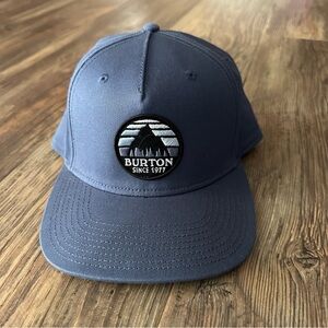 BURTON snowboarding snap back base ball hat blue